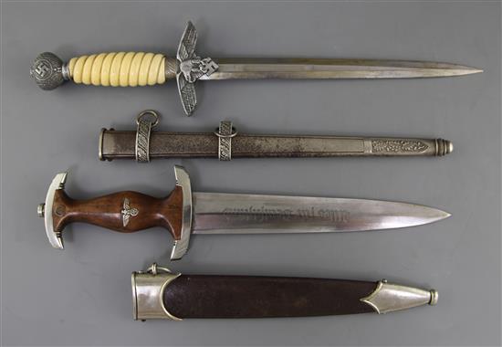 Two WWII German military daggers, Luftwaffe and SA